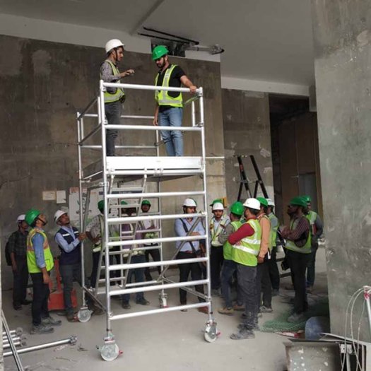 Ms Rolling Scaffold SS Scaffold Tower 42mm 4 Wheel Industrial Use Manufacturers, Suppliers, Exporters in Sikkim